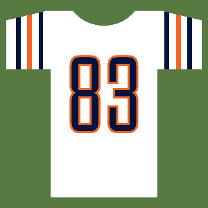 Vector image of a Chicago Bears Jersey with the number 83 on it