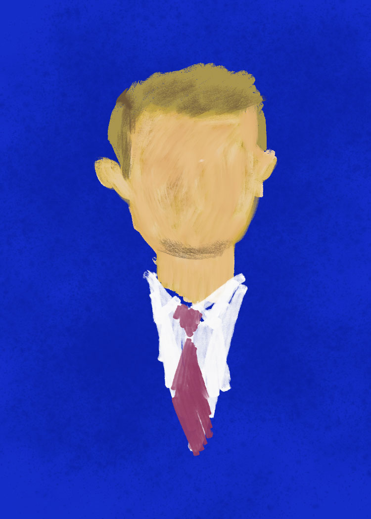 A digital painting of Ken Jennings.